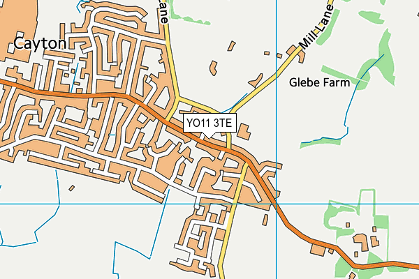 YO11 3TE map - OS VectorMap District (Ordnance Survey)