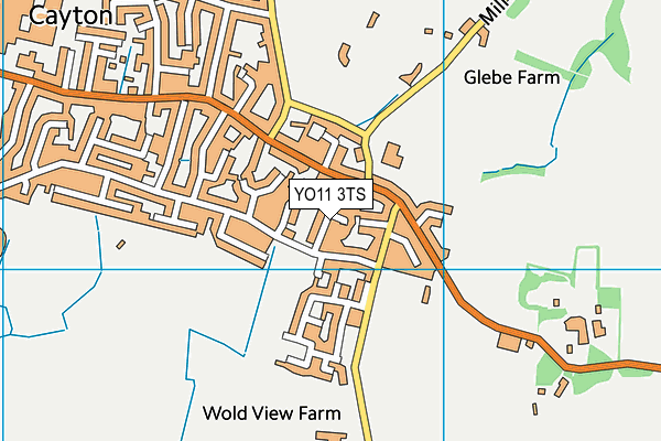 YO11 3TS map - OS VectorMap District (Ordnance Survey)