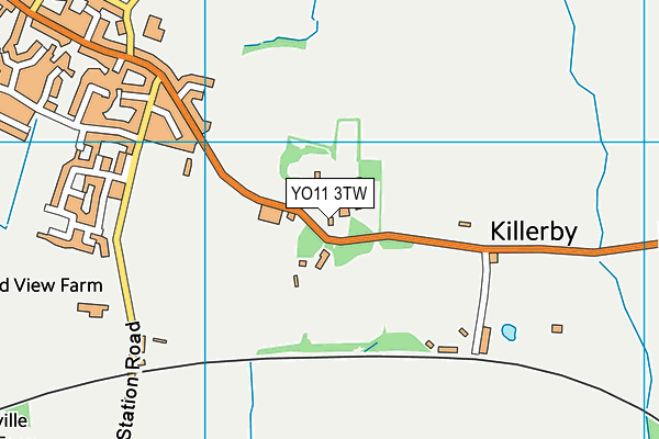 YO11 3TW map - OS VectorMap District (Ordnance Survey)