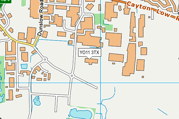 YO11 3TX map - OS VectorMap District (Ordnance Survey)