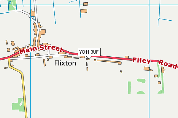 Folkton & Flixton Playing Fields (Cricket Pitch) map (YO11 3UF) - OS VectorMap District (Ordnance Survey)
