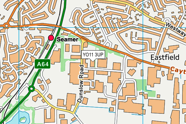 YO11 3UP map - OS VectorMap District (Ordnance Survey)