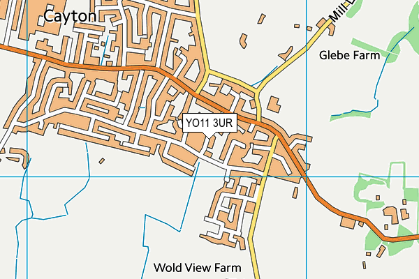 YO11 3UR map - OS VectorMap District (Ordnance Survey)