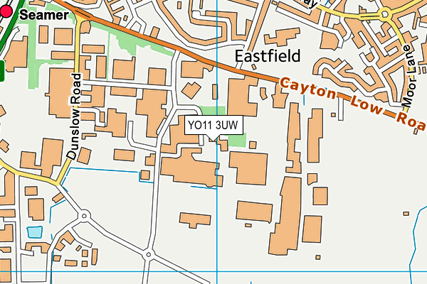 YO11 3UW map - OS VectorMap District (Ordnance Survey)