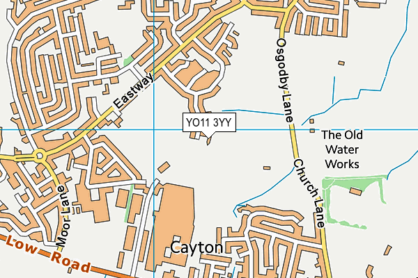YO11 3YY map - OS VectorMap District (Ordnance Survey)