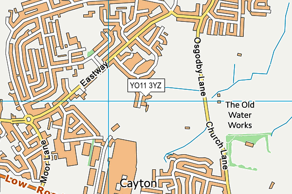 YO11 3YZ map - OS VectorMap District (Ordnance Survey)