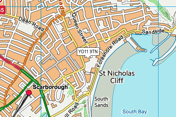 YO11 9TN map - OS VectorMap District (Ordnance Survey)