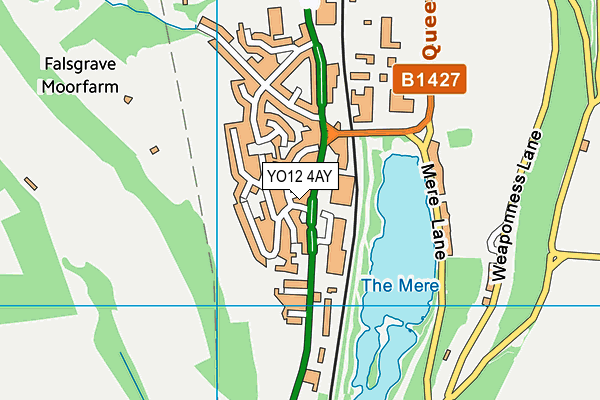 YO12 4AY map - OS VectorMap District (Ordnance Survey)