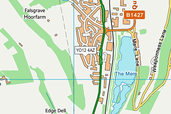 YO12 4AZ map - OS VectorMap District (Ordnance Survey)