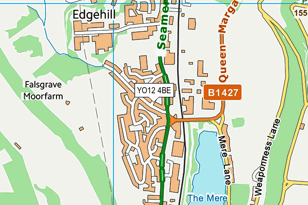 YO12 4BE map - OS VectorMap District (Ordnance Survey)