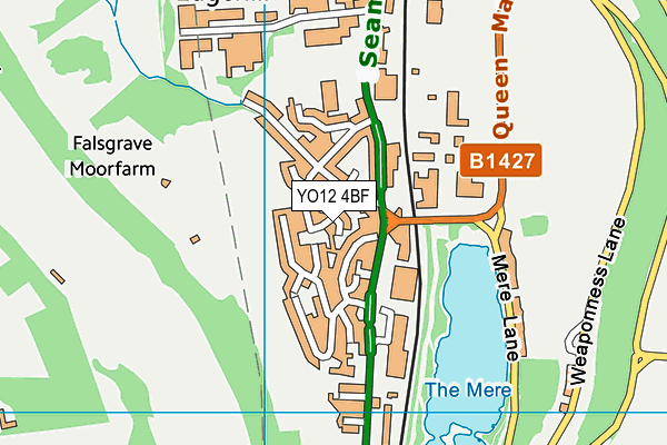 YO12 4BF map - OS VectorMap District (Ordnance Survey)