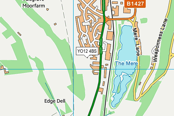 YO12 4BS map - OS VectorMap District (Ordnance Survey)