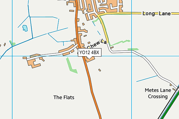 YO12 4BX map - OS VectorMap District (Ordnance Survey)