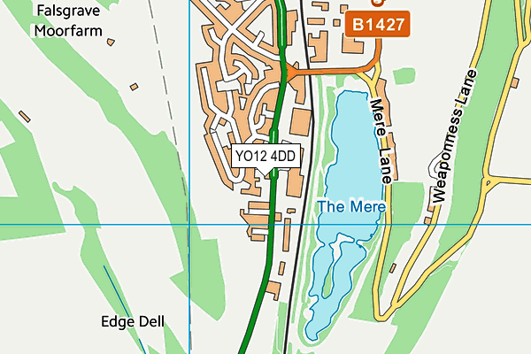 YO12 4DD map - OS VectorMap District (Ordnance Survey)