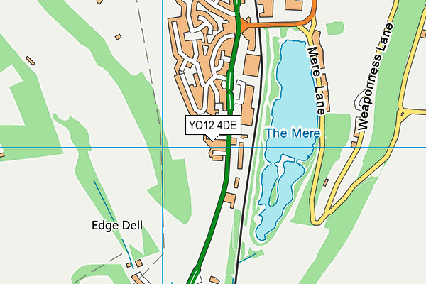 YO12 4DE map - OS VectorMap District (Ordnance Survey)
