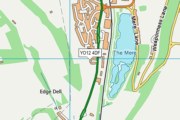 YO12 4DF map - OS VectorMap District (Ordnance Survey)