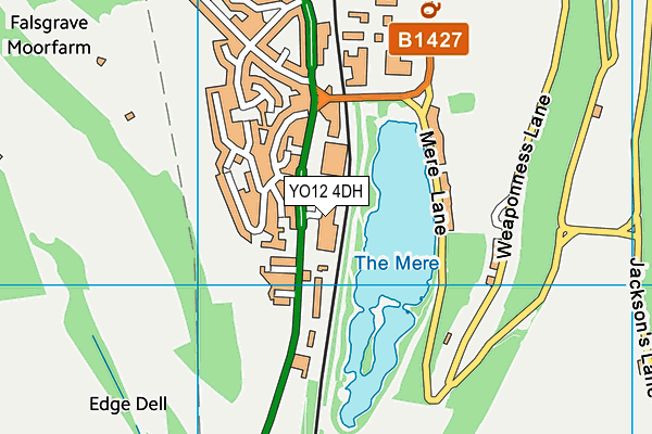 YO12 4DH map - OS VectorMap District (Ordnance Survey)