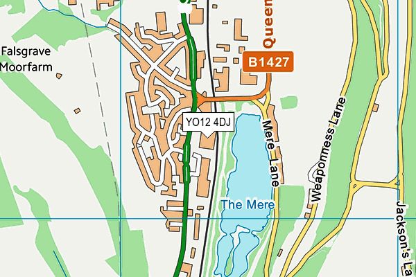 YO12 4DJ map - OS VectorMap District (Ordnance Survey)