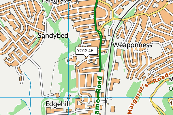 YO12 4EL map - OS VectorMap District (Ordnance Survey)