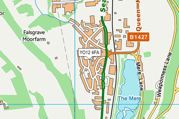 YO12 4FA map - OS VectorMap District (Ordnance Survey)