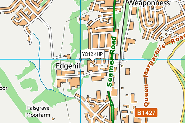 YO12 4HP map - OS VectorMap District (Ordnance Survey)