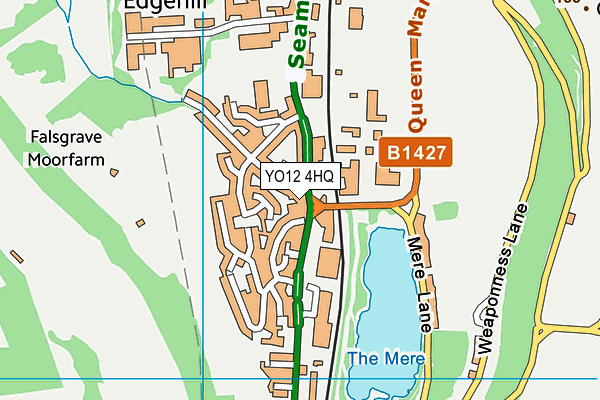 YO12 4HQ map - OS VectorMap District (Ordnance Survey)