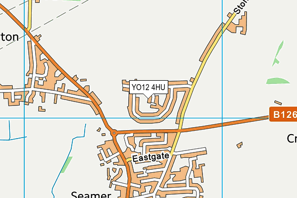 YO12 4HU map - OS VectorMap District (Ordnance Survey)