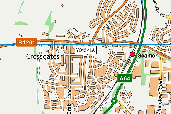 YO12 4LA map - OS VectorMap District (Ordnance Survey)