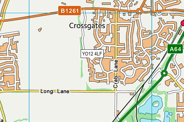 YO12 4LF map - OS VectorMap District (Ordnance Survey)