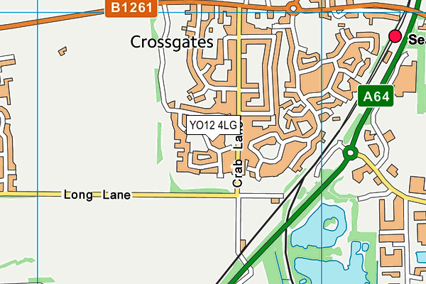 YO12 4LG map - OS VectorMap District (Ordnance Survey)