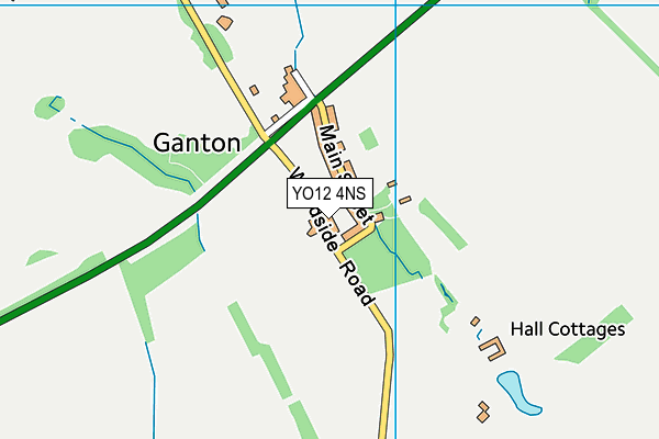 Ganton Cricket Club map (YO12 4NS) - OS VectorMap District (Ordnance Survey)