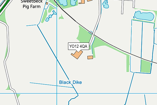 YO12 4QA map - OS VectorMap District (Ordnance Survey)
