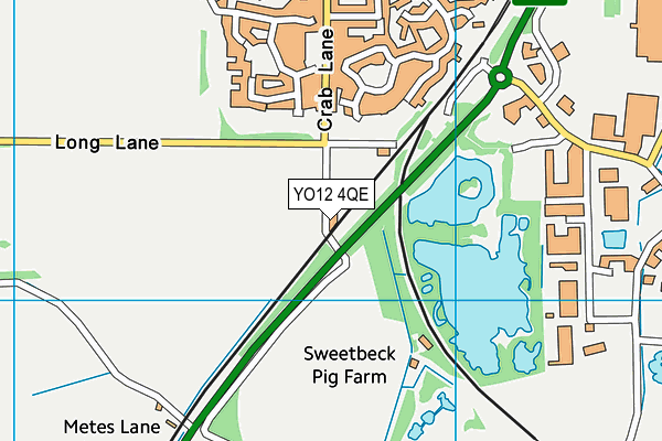 YO12 4QE map - OS VectorMap District (Ordnance Survey)