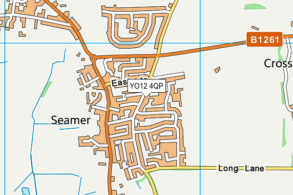 YO12 4QP map - OS VectorMap District (Ordnance Survey)