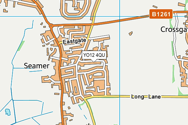 YO12 4QU map - OS VectorMap District (Ordnance Survey)