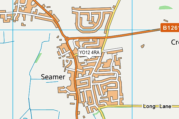 YO12 4RA map - OS VectorMap District (Ordnance Survey)