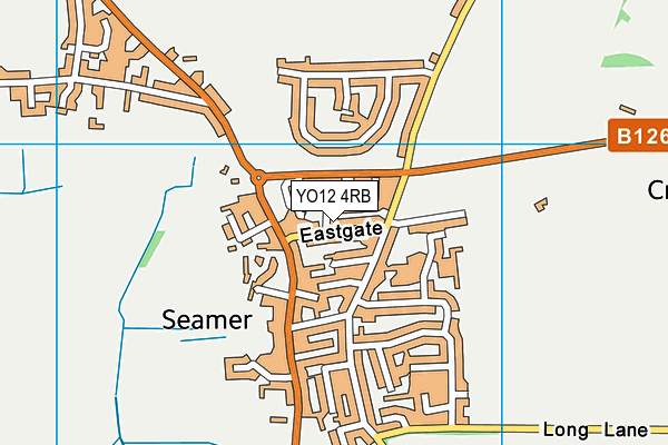 YO12 4RB map - OS VectorMap District (Ordnance Survey)