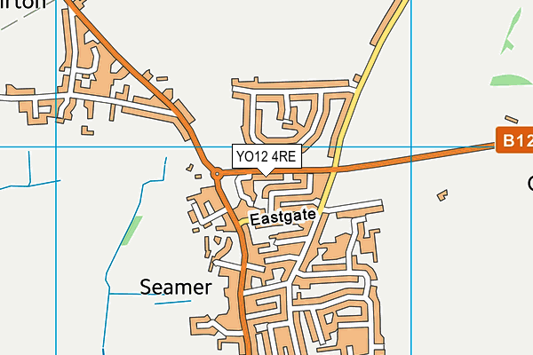 YO12 4RE map - OS VectorMap District (Ordnance Survey)