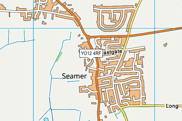 YO12 4RF map - OS VectorMap District (Ordnance Survey)