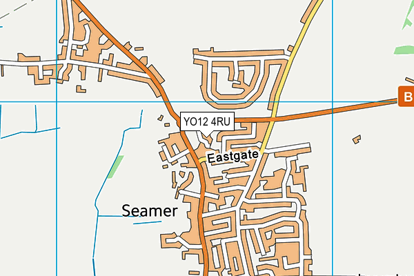 YO12 4RU map - OS VectorMap District (Ordnance Survey)