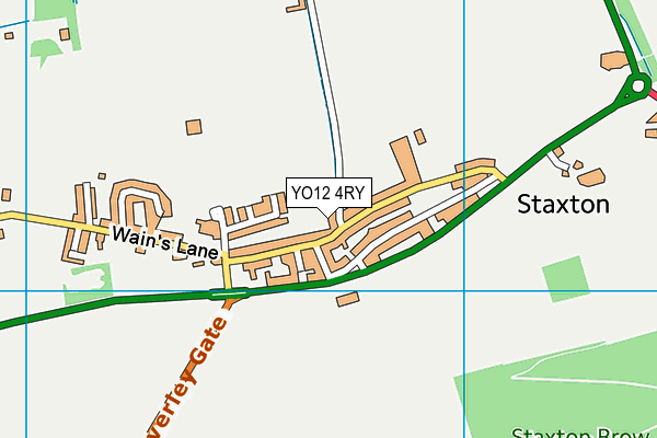 YO12 4RY map - OS VectorMap District (Ordnance Survey)