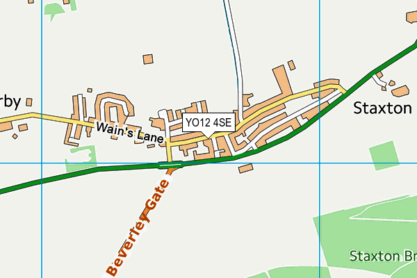 YO12 4SE map - OS VectorMap District (Ordnance Survey)