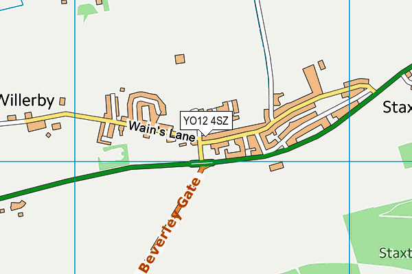 YO12 4SZ map - OS VectorMap District (Ordnance Survey)