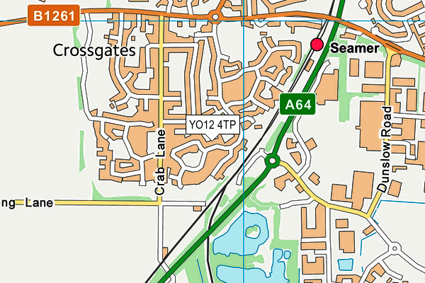 YO12 4TP map - OS VectorMap District (Ordnance Survey)