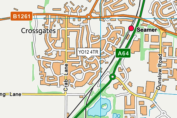 YO12 4TR map - OS VectorMap District (Ordnance Survey)