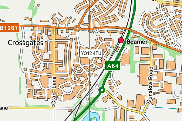 YO12 4TU map - OS VectorMap District (Ordnance Survey)