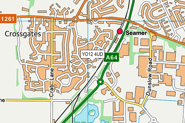 YO12 4UD map - OS VectorMap District (Ordnance Survey)