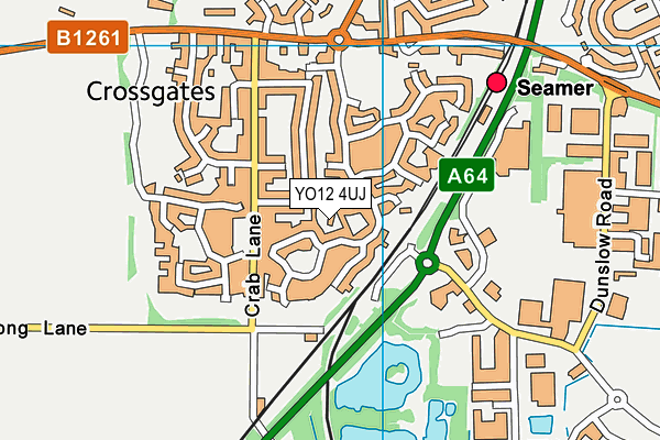 YO12 4UJ map - OS VectorMap District (Ordnance Survey)