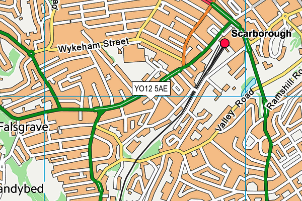 YO12 5AE map - OS VectorMap District (Ordnance Survey)