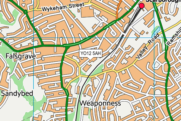 YO12 5AH map - OS VectorMap District (Ordnance Survey)